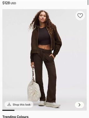 lululemon athletica brown ribbed jogger pants